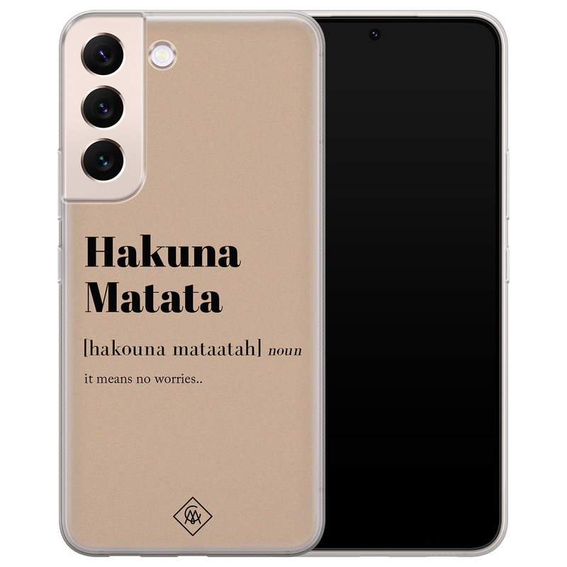 Casimoda Samsung Galaxy S22 Plus siliconen hoesje - Hakuna matata