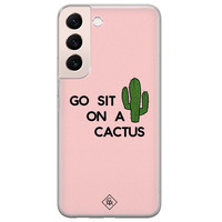 Casimoda Samsung Galaxy S22 Plus siliconen hoesje - Go sit on a cactus