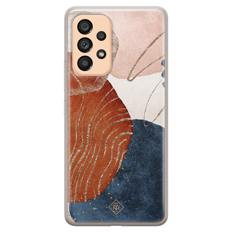 Casimoda Samsung Galaxy A53 siliconen hoesje - Abstract terracotta