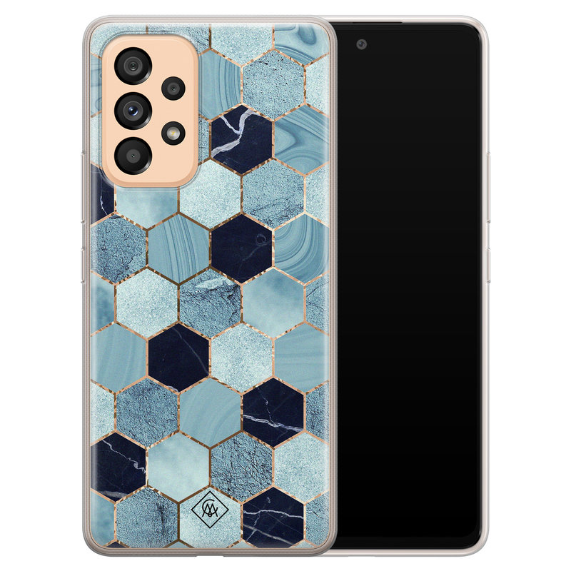 Casimoda Samsung Galaxy A53 siliconen hoesje - Blue cubes