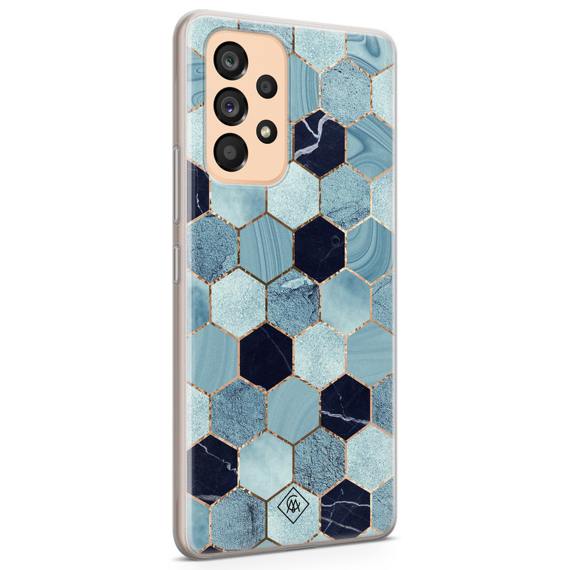 Casimoda Samsung Galaxy A53 siliconen hoesje - Blue cubes