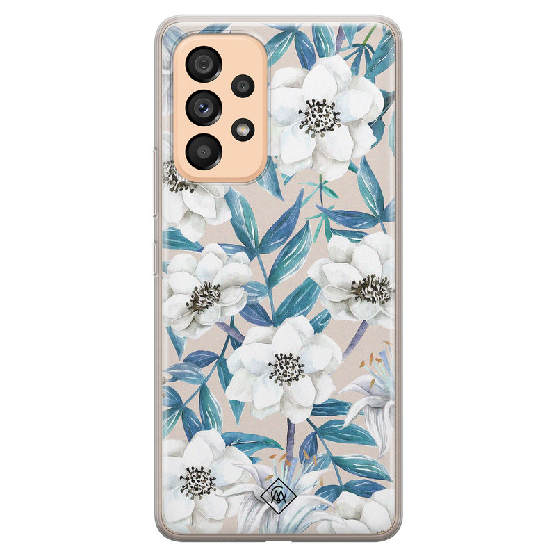 Casimoda Samsung Galaxy A53 siliconen hoesje - Touch of flowers