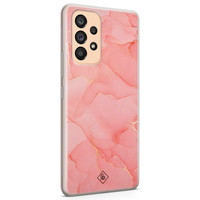 Casimoda Samsung Galaxy A53 siliconen hoesje - Marmer roze