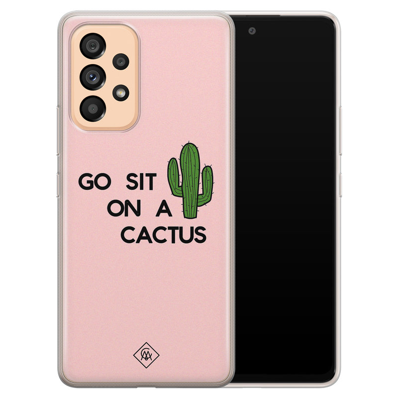 Casimoda Samsung Galaxy A53 siliconen hoesje - Go sit on a cactus