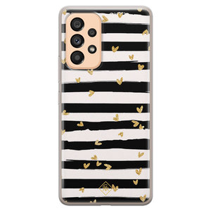 Casimoda Samsung Galaxy A53 siliconen hoesje - Hart streepjes