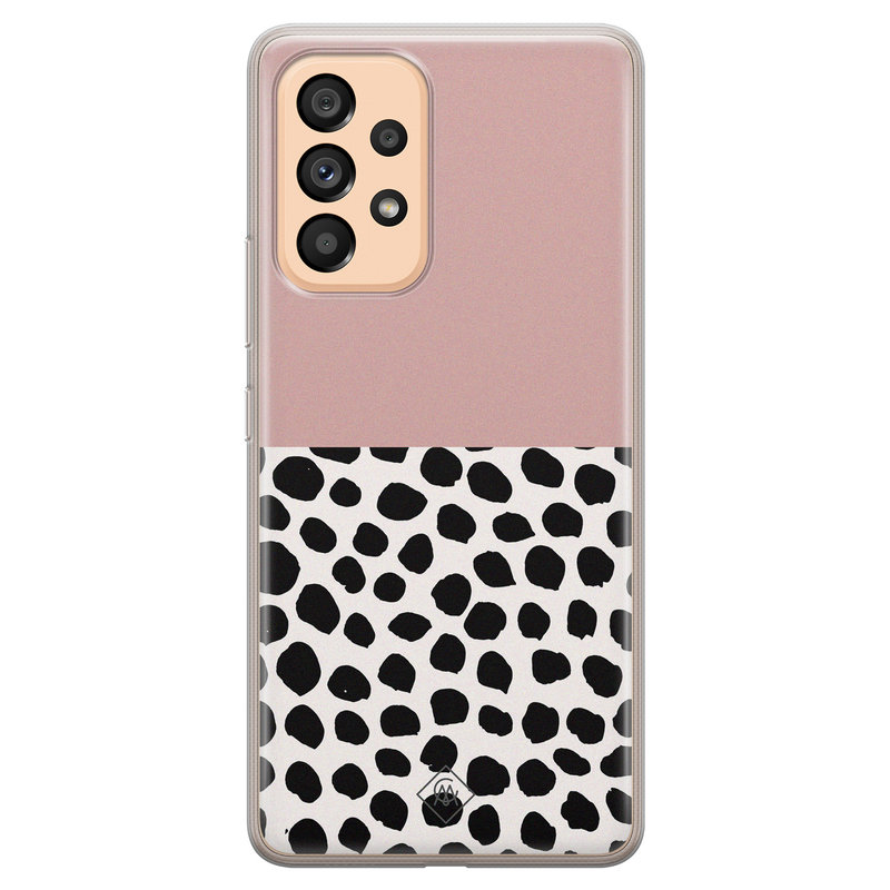 Casimoda Samsung Galaxy A53 siliconen hoesje - Pink dots