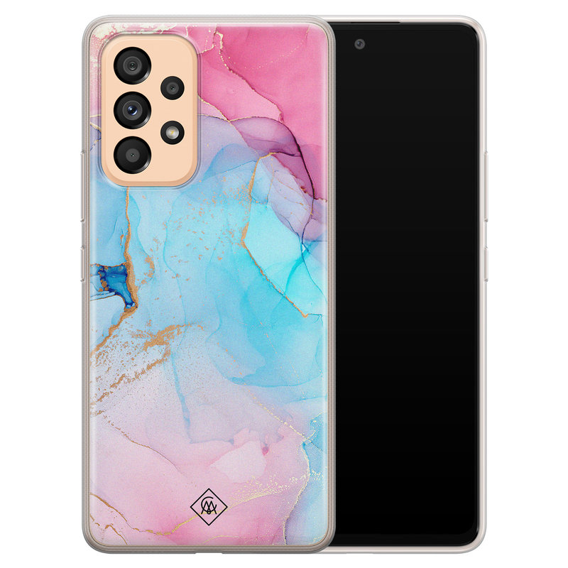 Casimoda Samsung Galaxy A53 siliconen hoesje - Marble colorbomb