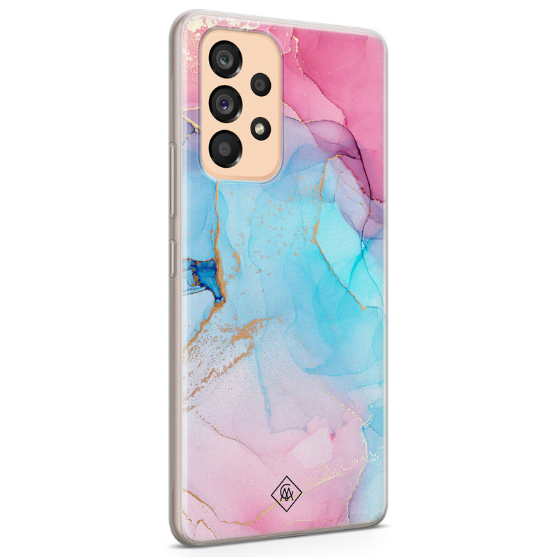 Casimoda Samsung Galaxy A53 siliconen hoesje - Marble colorbomb