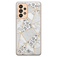 Casimoda Samsung Galaxy A53 siliconen hoesje - Stone & leopard print