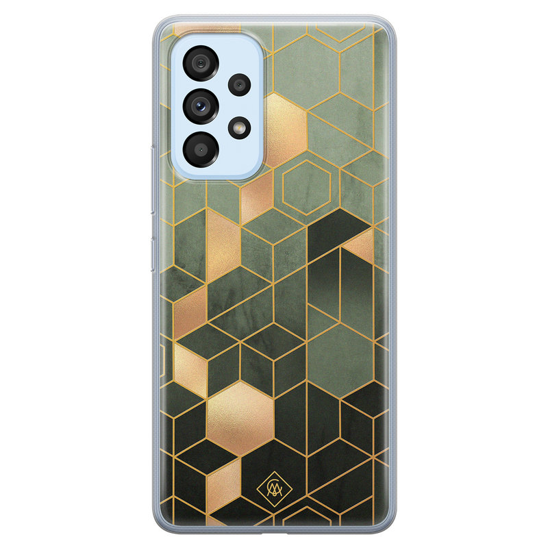 Casimoda Samsung Galaxy A33 siliconen hoesje - Kubus groen