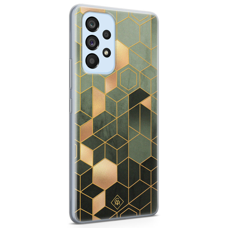Casimoda Samsung Galaxy A33 siliconen hoesje - Kubus groen
