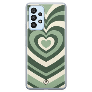 Casimoda Samsung Galaxy A33 siliconen hoesje - Hart swirl groen