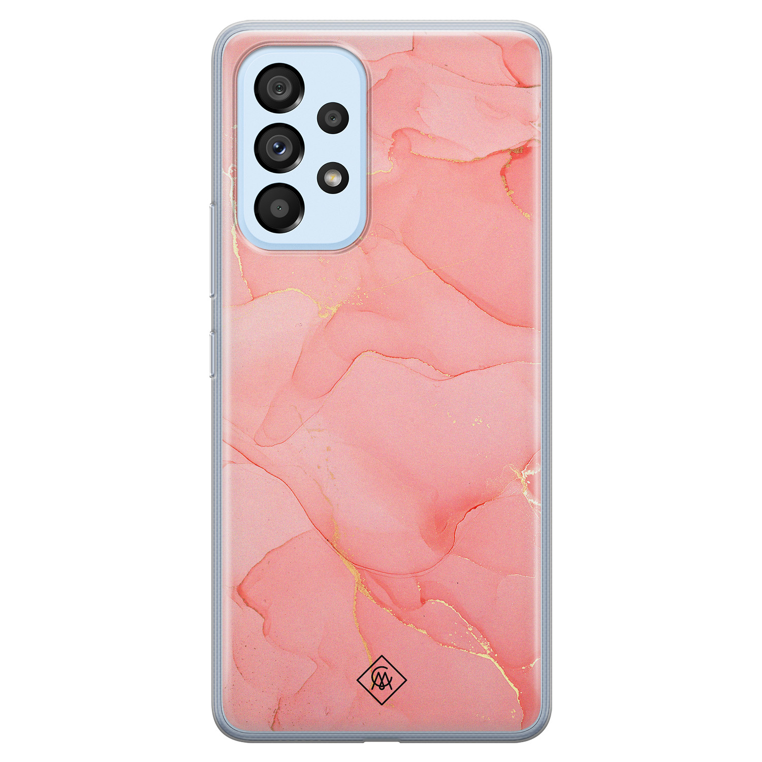 Samsung Galaxy A33 siliconen hoesje - Marmer roze