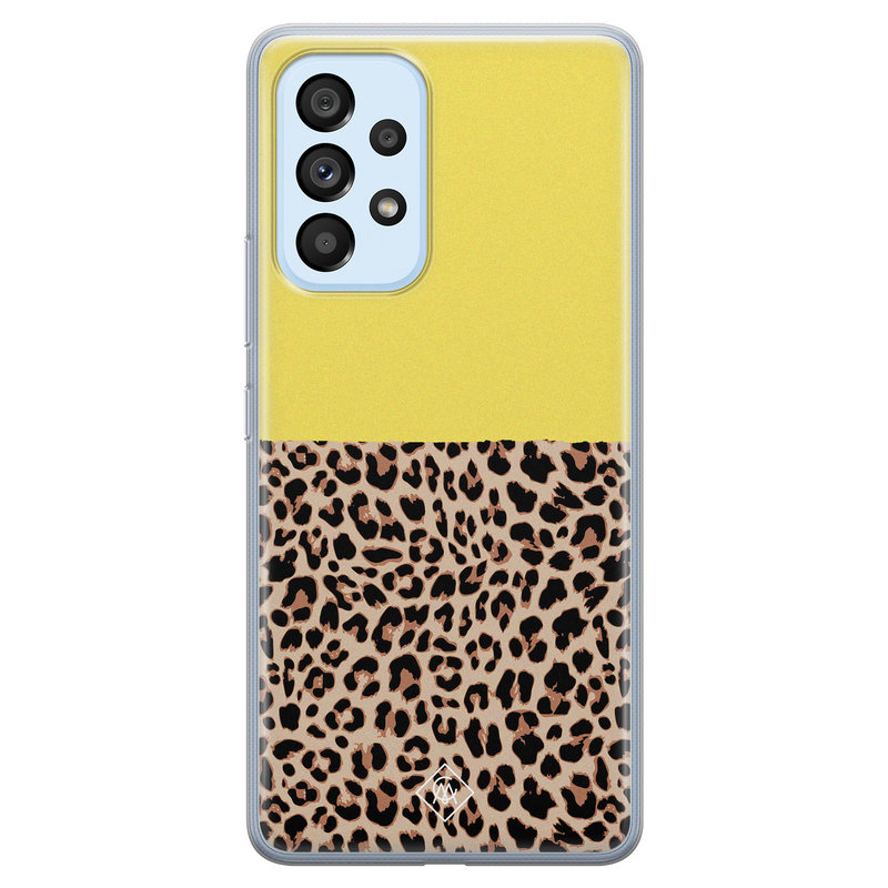 Casimoda Samsung Galaxy A33 siliconen hoesje - Luipaard geel