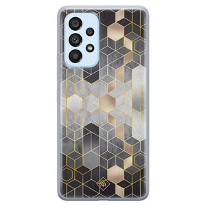 Casimoda Samsung Galaxy A33 siliconen hoesje - Grey cubes