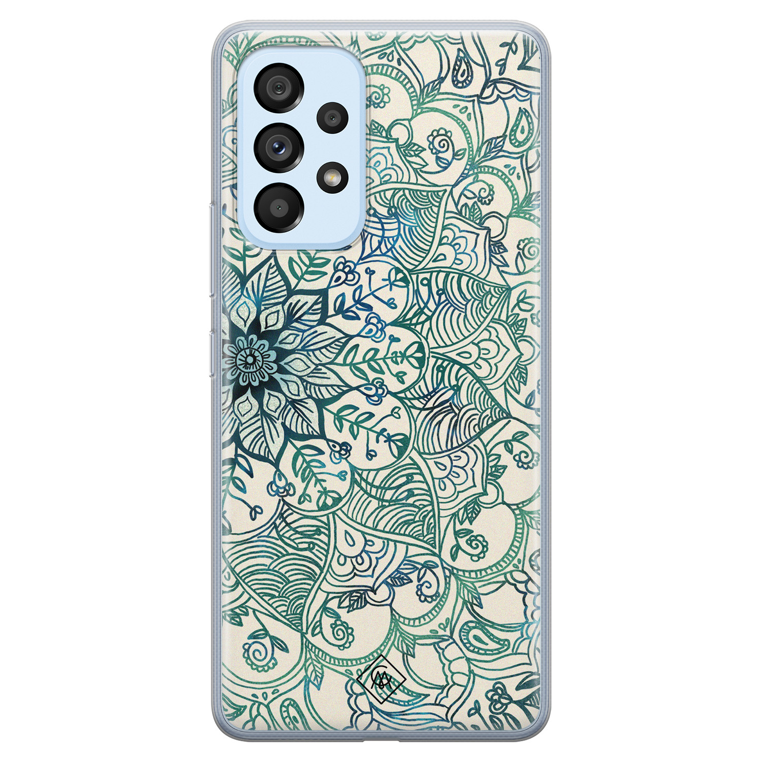 Samsung Galaxy A33 siliconen hoesje Mandala blauw