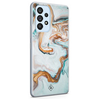 Casimoda Samsung Galaxy A33 siliconen hoesje - Marmer blauw goud