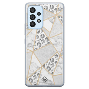 Casimoda Samsung Galaxy A33 siliconen hoesje - Stone & leopard print