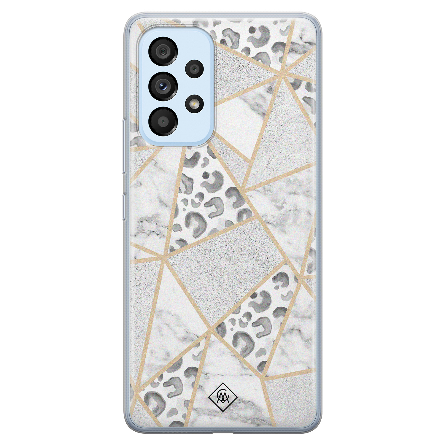 Samsung Galaxy A33 siliconen hoesje - Stone & leopard print