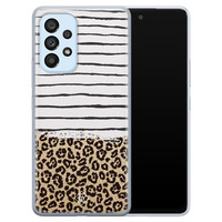 Casimoda Samsung Galaxy A33 siliconen hoesje - Leopard lines