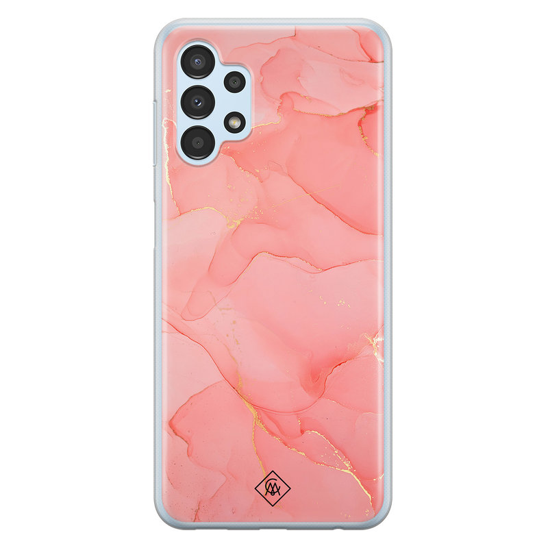 Casimoda Samsung Galaxy A13 4G siliconen hoesje - Marmer roze