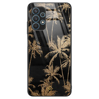 Casimoda Samsung Galaxy A32 4G glazen hardcase - Palmbomen