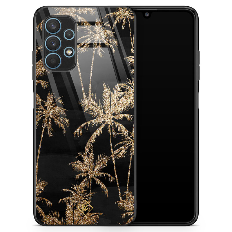 Casimoda Samsung Galaxy A32 4G glazen hardcase - Palmbomen