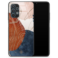 Casimoda Samsung Galaxy A32 4G glazen hardcase - Abstract terracotta