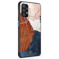 Casimoda Samsung Galaxy A32 4G glazen hardcase - Abstract terracotta