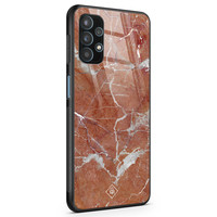 Casimoda Samsung Galaxy A32 4G glazen hardcase - Marble sunkissed