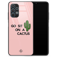 Casimoda Samsung Galaxy A32 4G glazen hardcase - Go sit on a cactus