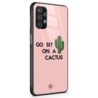 Casimoda Samsung Galaxy A32 4G glazen hardcase - Go sit on a cactus