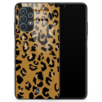 Casimoda Samsung Galaxy A32 4G glazen hardcase - Jungle wildcat