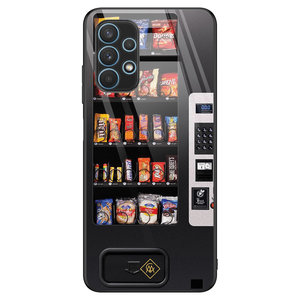 Casimoda Samsung Galaxy A32 4G glazen hardcase - Snoepautomaat