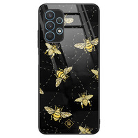 Casimoda Samsung Galaxy A32 4G glazen hardcase - Bee yourself