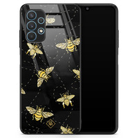 Casimoda Samsung Galaxy A32 4G glazen hardcase - Bee yourself
