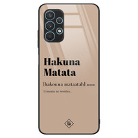 Casimoda Samsung Galaxy A32 4G glazen hardcase - Hakuna Matata