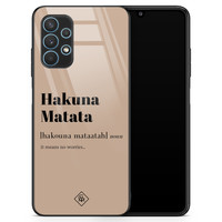 Casimoda Samsung Galaxy A32 4G glazen hardcase - Hakuna Matata