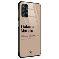 Casimoda Samsung Galaxy A32 4G glazen hardcase - Hakuna Matata