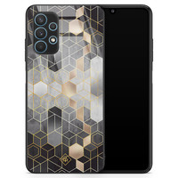 Casimoda Samsung Galaxy A32 4G glazen hardcase - Cubes art
