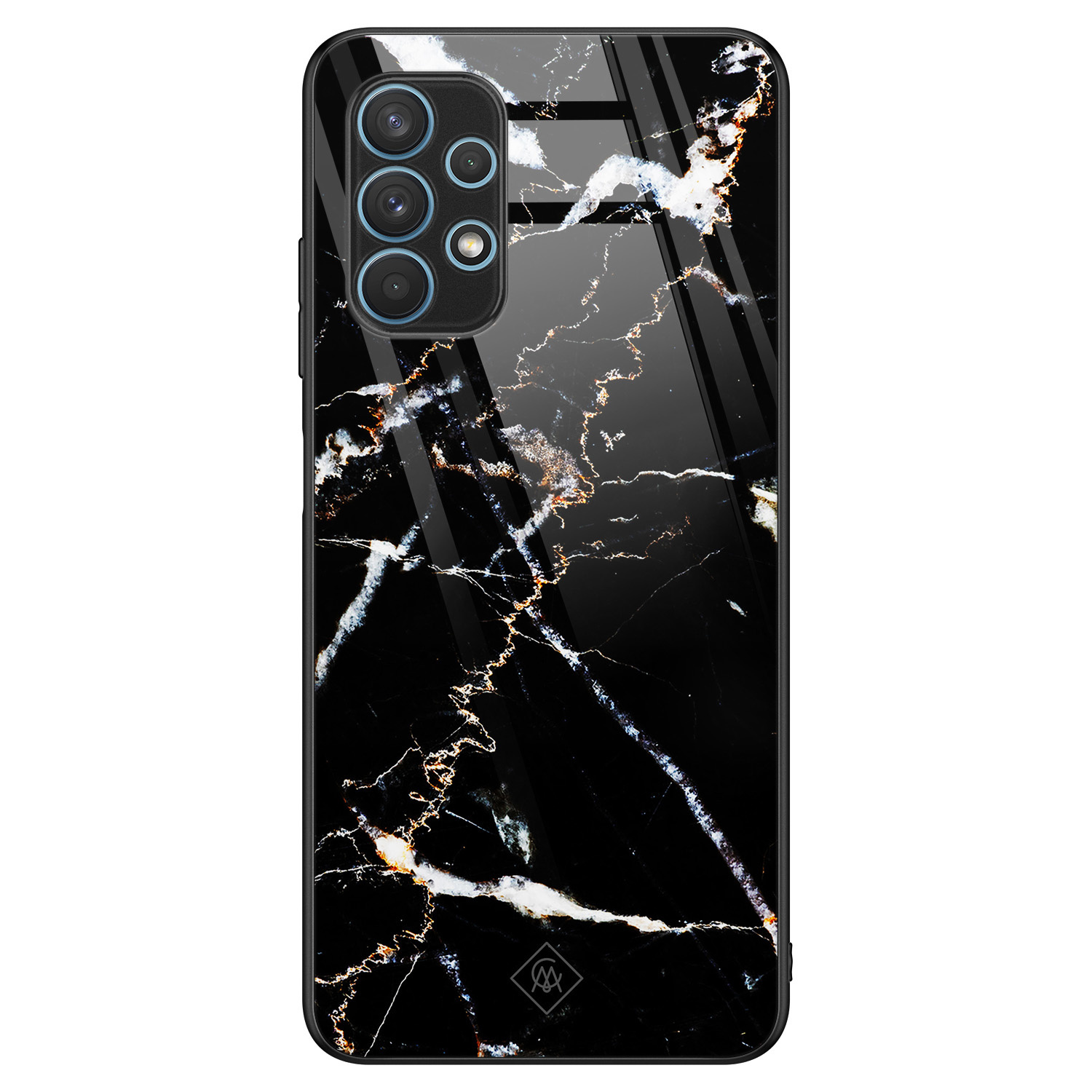 Samsung Galaxy A32 5G glazen hardcase Marmer zwart