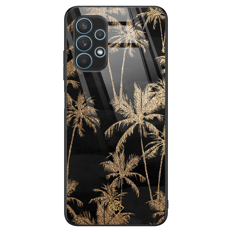 Casimoda Samsung Galaxy A32 5G glazen hardcase - Palmbomen