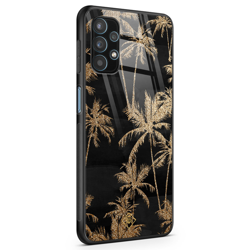 Casimoda Samsung Galaxy A32 5G glazen hardcase - Palmbomen