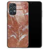 Casimoda Samsung Galaxy A32 5G glazen hardcase - Marble sunkissed