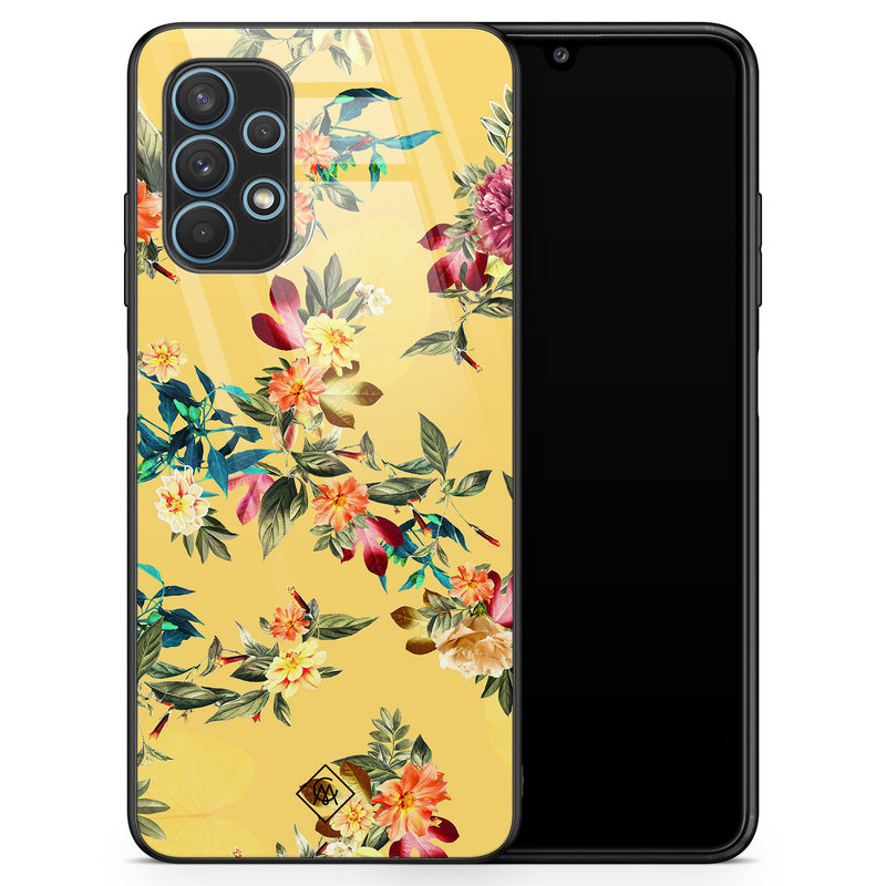 Casimoda Samsung Galaxy A32 5G glazen hardcase - Florals for days