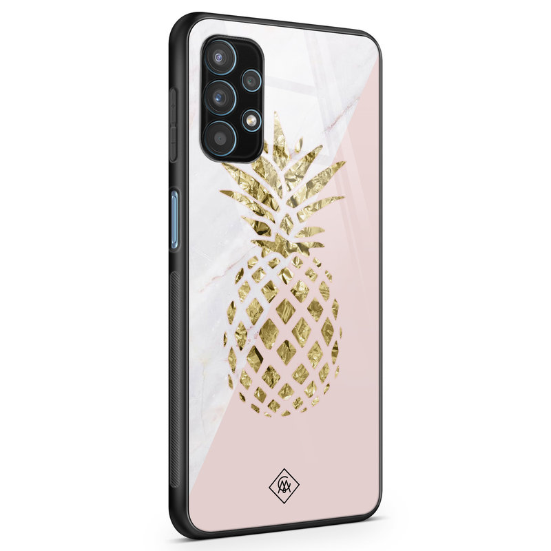 Casimoda Samsung Galaxy A32 5G glazen hardcase - Ananas