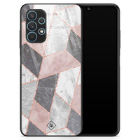 Casimoda Samsung Galaxy A32 5G glazen hardcase - Stone grid