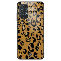 Casimoda Samsung Galaxy A32 5G glazen hardcase - Jungle wildcat