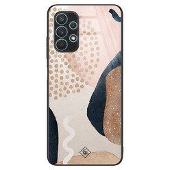 Casimoda Samsung Galaxy A32 5G glazen hardcase - Abstract dots