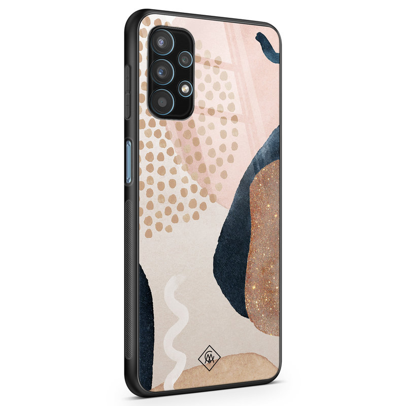 Casimoda Samsung Galaxy A32 5G glazen hardcase - Abstract dots